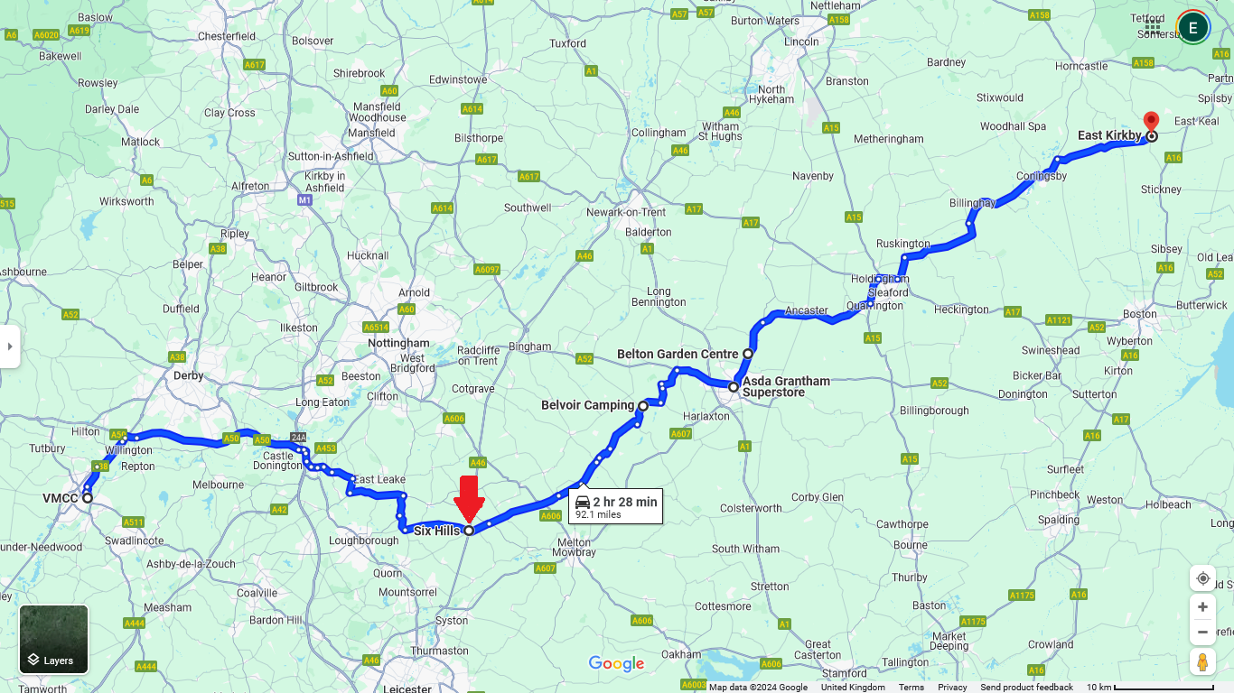 Eeast Kirkby route