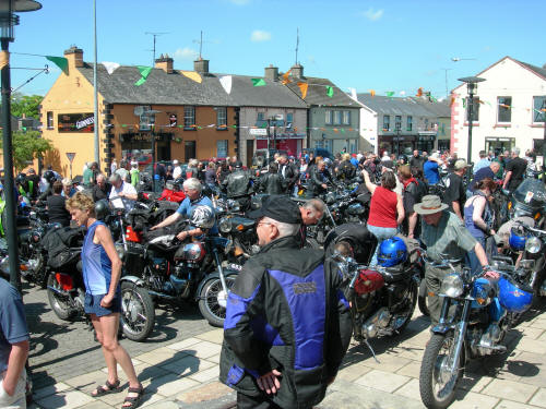 Packed into the village square